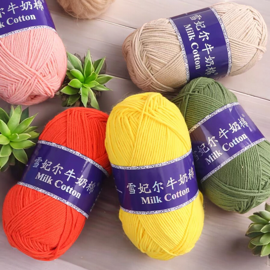 5ply Milk Cotton Yarns 100grams 雪妃尔 series